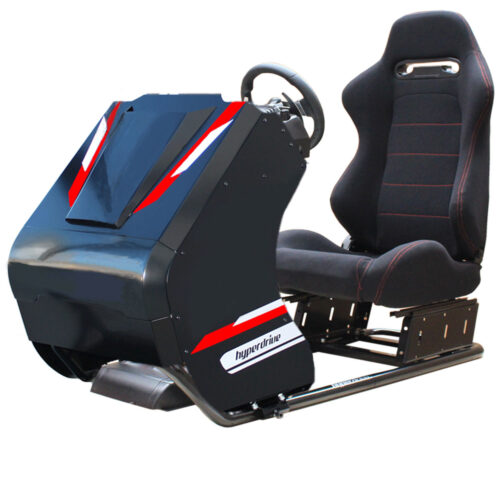 racing simulator cockpit with front body