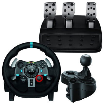 G29 racing wheel & pedals, gear shifter